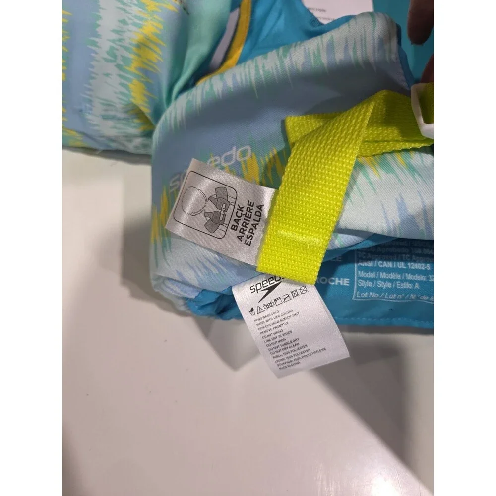 Speedo Splash Jammer Kids Life Jacket Vest Shark Pattern, 33-55 LBS GYM